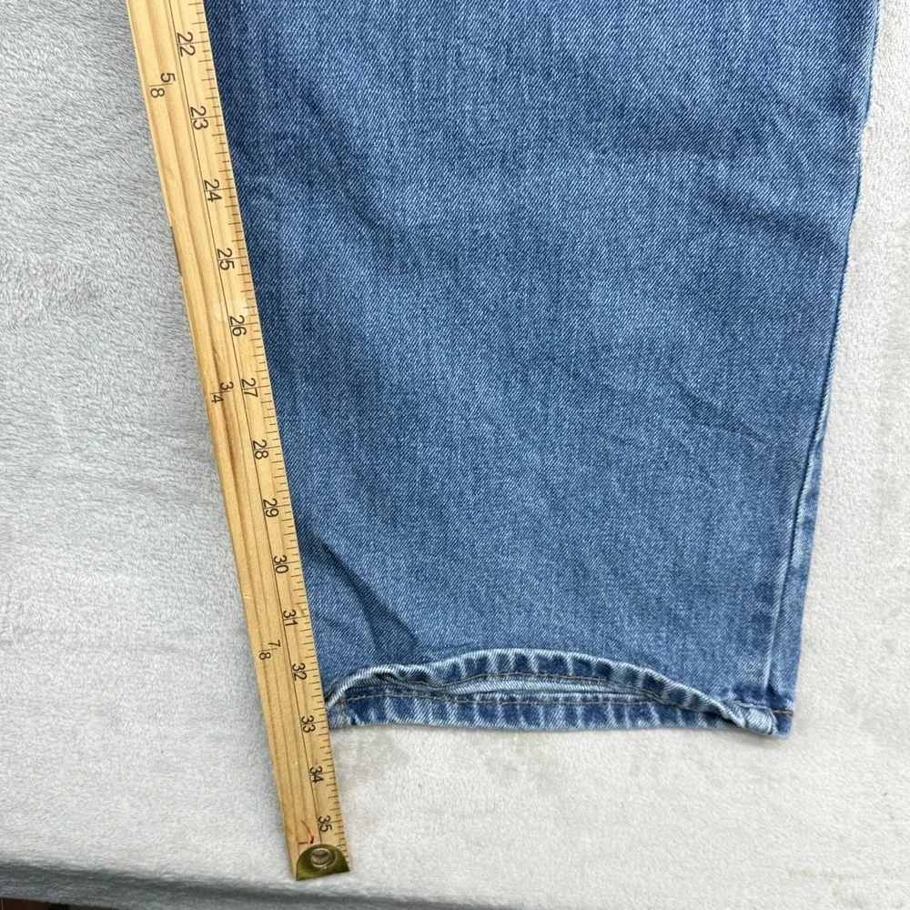 Levi's 505 Straight Fit Jeans Mens 46x34 Blue Medium Wash Denim Classic Casual